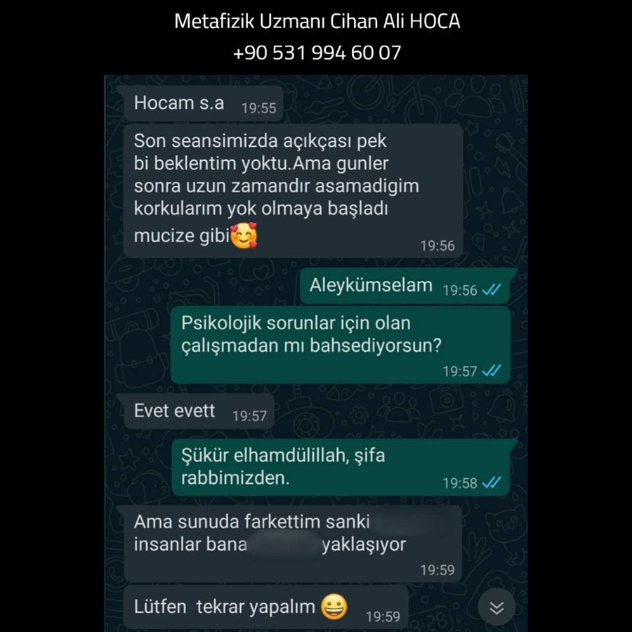 Danışan mesajı: Korkularım yok olmaya başladı