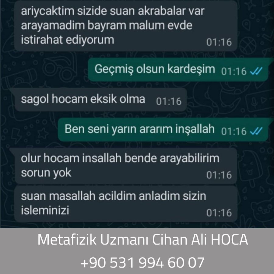 Danışan mesajı: Şu an maşallah açıldım